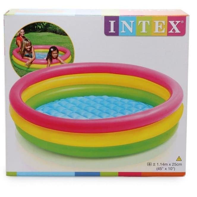 INTEX Giảm Giá Thương Hiệu Lễ HộiHồ Bơi Cầu Vồng Cho Bé Kích Thước 114cm x 25cm 57412