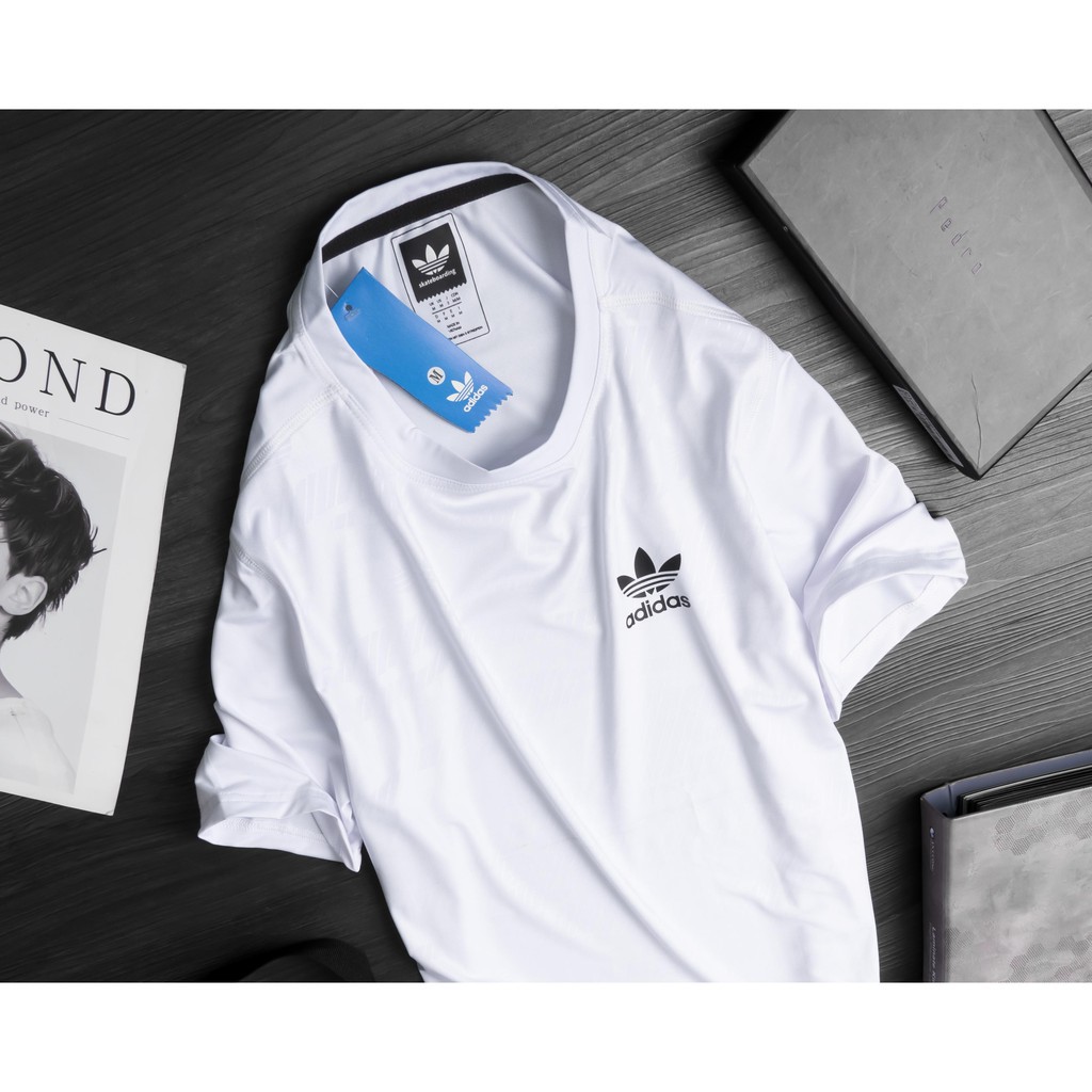 Áo thun thể thao áo thun nam ngắn tay không cổ dập vân cao cấp logo sắc nét AT05 | BigBuy360 - bigbuy360.vn