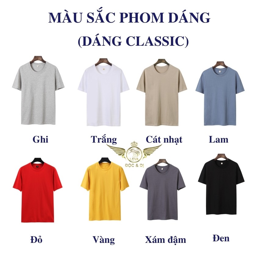 Áo thun nam tay ngắn cổ tròn form Bassic LEVAMEN chất liệu cotton 100% dày dặn co giãn 4 chiều trẻ đẹp AT003 | BigBuy360 - bigbuy360.vn