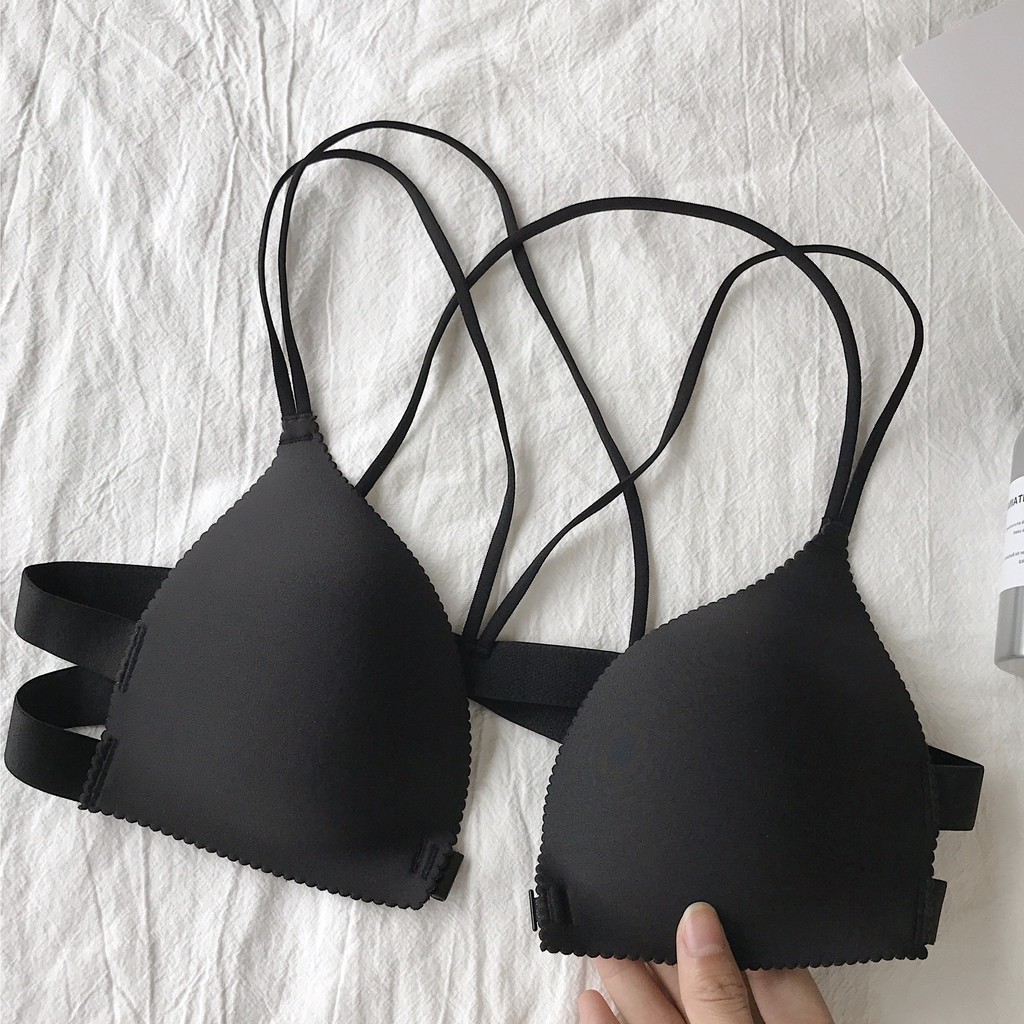Bra Su Đúc Đệm Bàn Tay không gọng cài trước siêu nâng ngực QUINN BRA AB810 - Áo Lót áo ngực đan dây sexy lưng quyến rũ