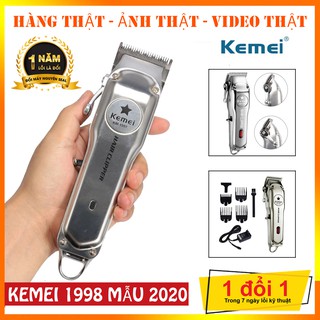 Tông đơ cắt tóc Kemei 1998 Chính Hãng Pin Lithium 2000mAh (HÀNG FULLBOX - BH 12 THÁNG)