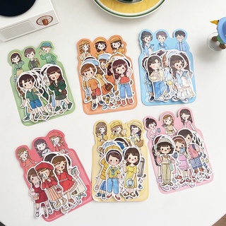 Set 20 sticker miếng dán trang trí sổ tay họa tiết hoạt hình xinh xắn
