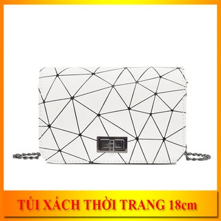 Túi xách | túi xách thời trang kẻ xọc 18cm