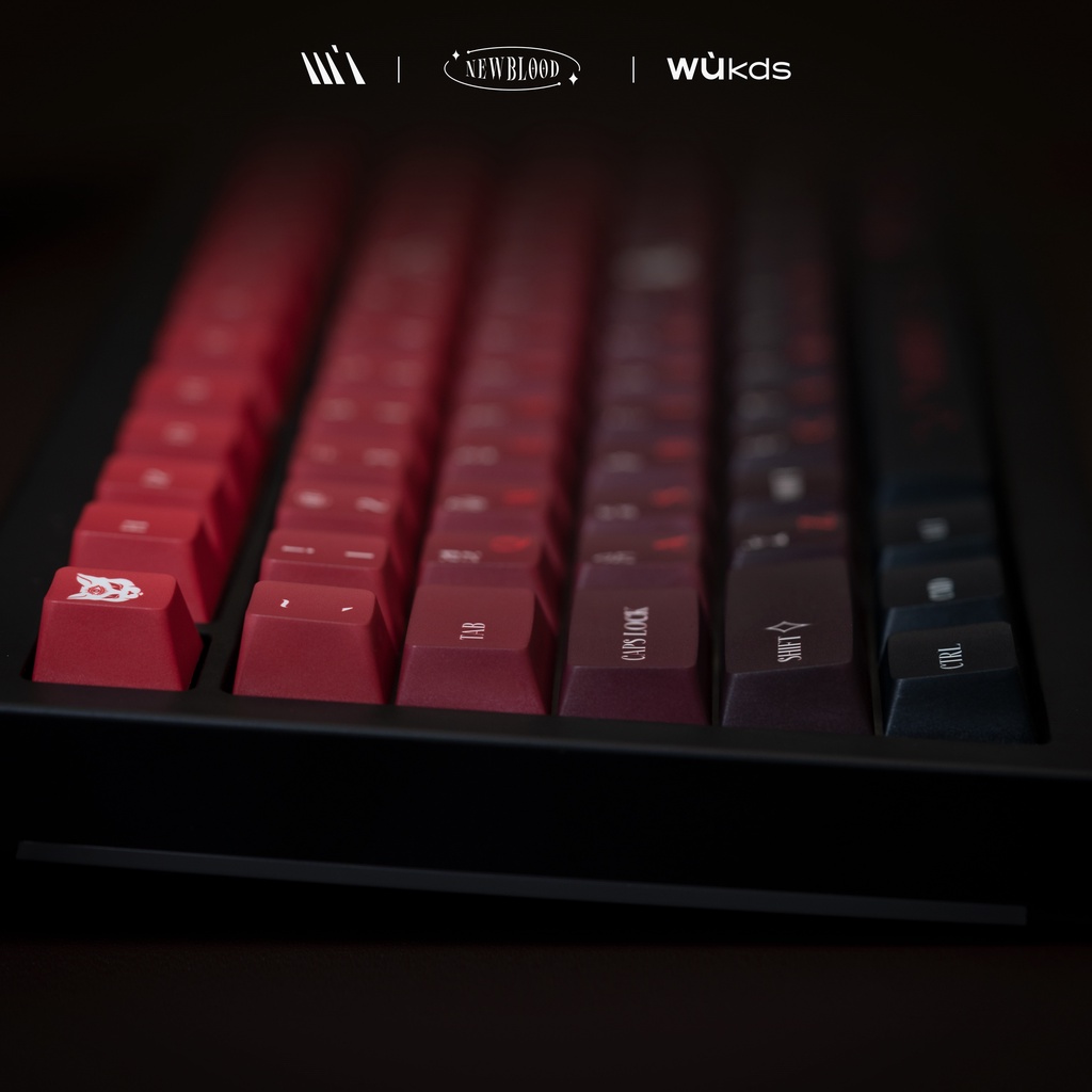 WUKDS MỚI BLOOD Keycaps 150 Phím PBT Thuốc nhuộm thăng hoa Keycaps Cherry Profile Keycaps dành cho Bàn phím cơ Cherry Gateron MX Công tắc