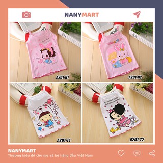 Áo Thun 2 Dây Cotton Bé Gái Hoạt Hình Ngộ Nghĩnh [A2D1]