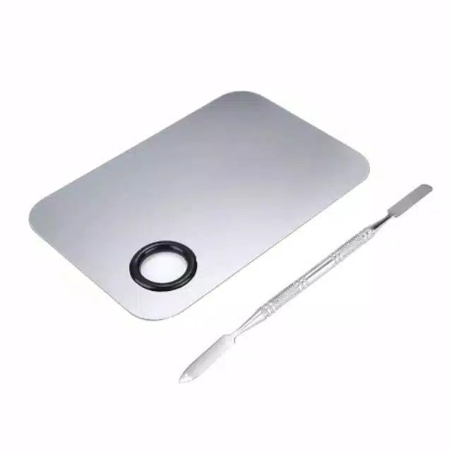 Bảng Trộn Màu Trang Điểm + Que Trộn Màu Bằng Thép Không Gỉ | BigBuy360 - bigbuy360.vn