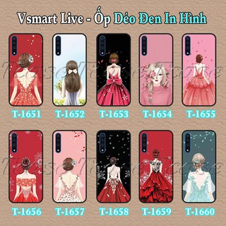 Ốp lưng Vsmart Live dẻo đen in hình Cô gái