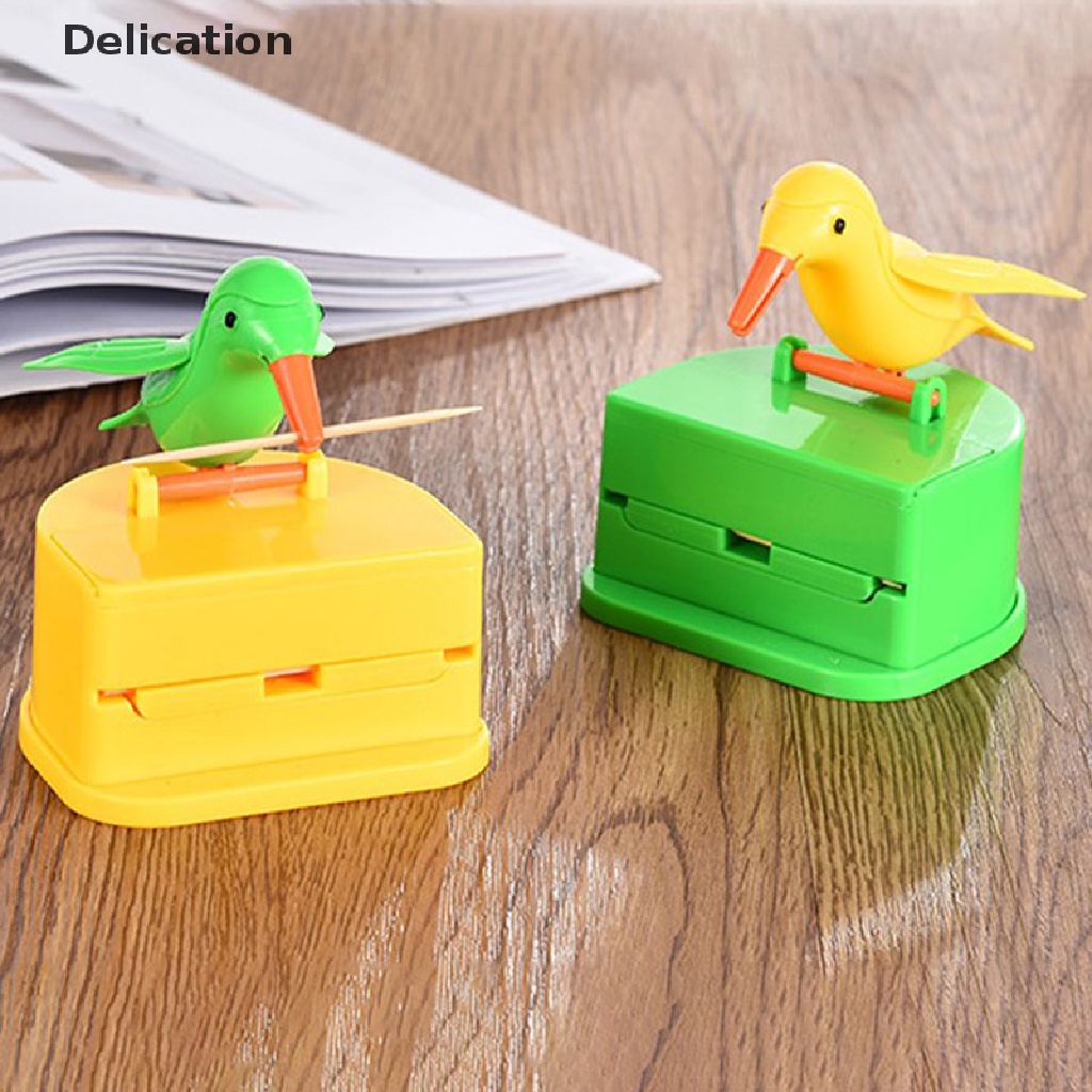 1 Hộp Đựng Tăm Xỉa Răng Tự Động Hình Chú Chim Dễ Thương Sáng Tạo