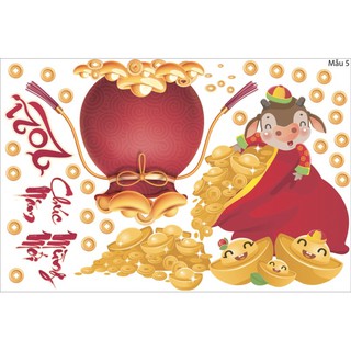 Decal trang trí tết