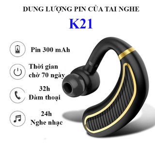 Tai nghe Bluetooth K21 PIN TRÂU