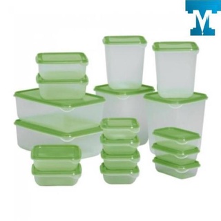 Bộ Hộp 17 Món IKEA - Set 17 Hộp Nhựa Cao Cấp Đựng Thực Phẩm Bảo Quản Tủ Lạnh