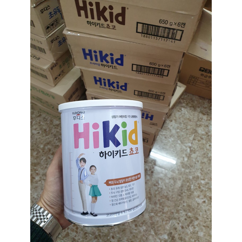 Sữa Hikid Socola 650gr Mẫu Mới Date 2021