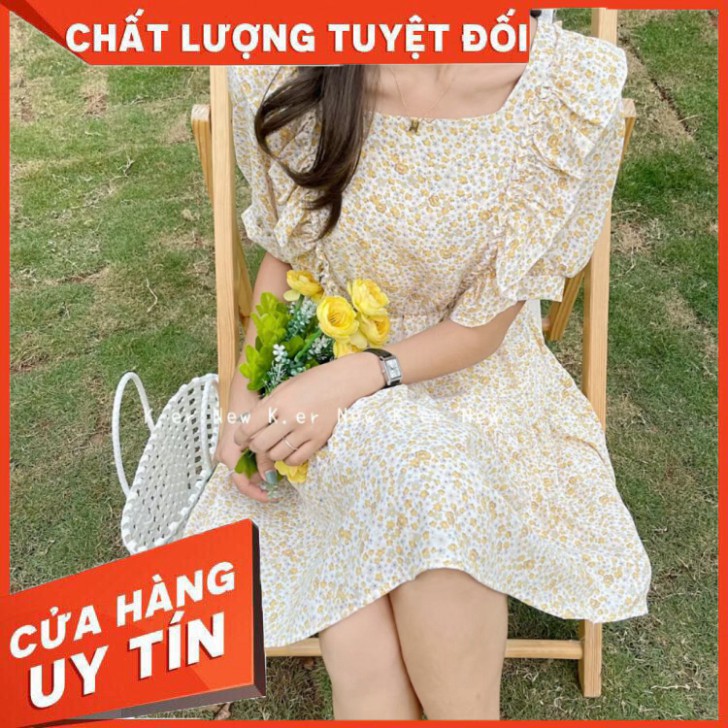 Đầm Nữ Hoa Nhí Chun Eo /hình thật
