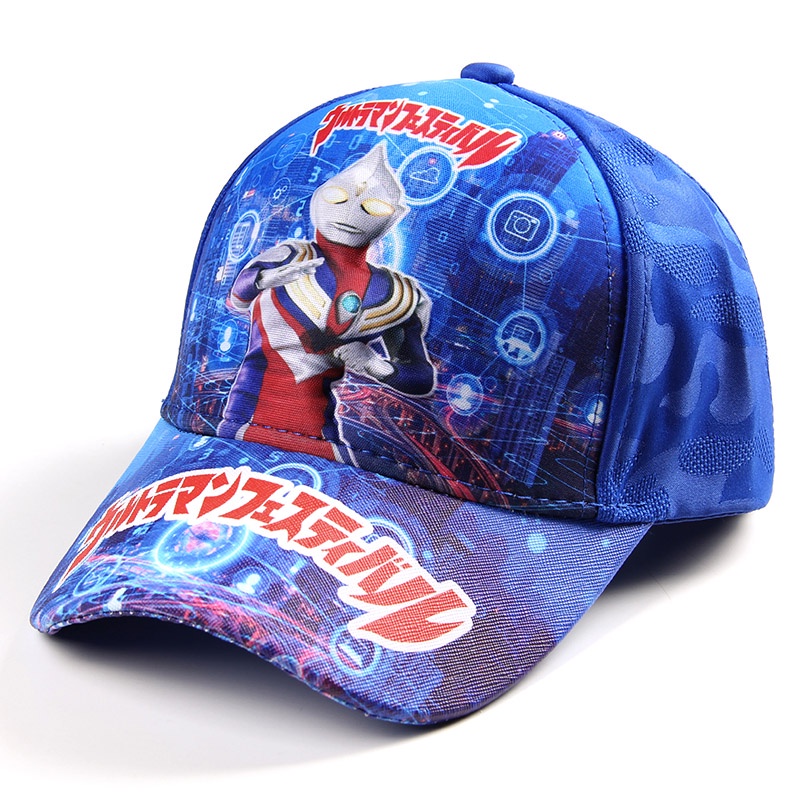 Mũ lưỡi trai họa tiết hoạt hình Ultraman Spiderman Superman 3D cho bé trai