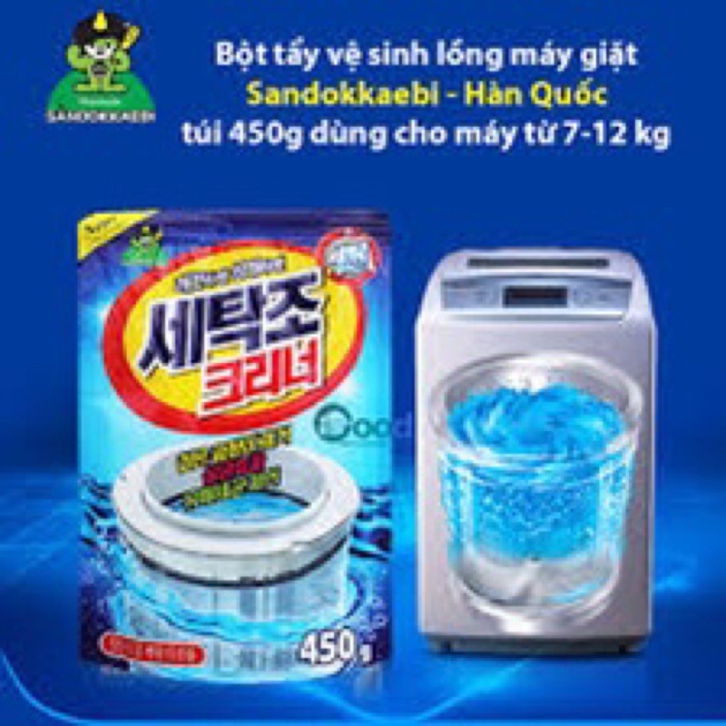 Bột Tẩy vệ sinh lồng giặt Hàn Quốc 450g Hàng Chính Hãng