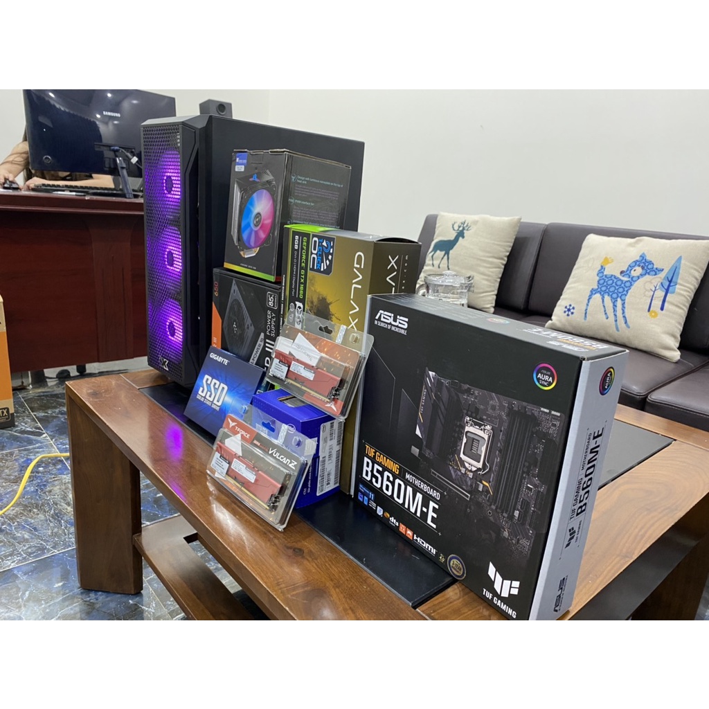 bộ PC B660+I5 12400F+1660ti +RAM 16GB / B560+I5 11400F+ 1660+RAM 16GB FULL NEW CHUYÊN ĐỒ HỌA GAMING MAX BH 36 THÁNG