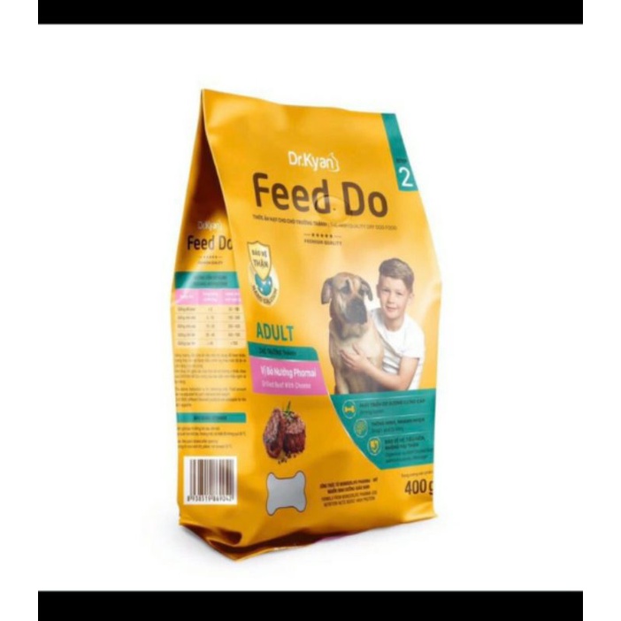 Thức ăn cho chó trưởng thành Feed Do 400g vị bò nướng phô mai!!!