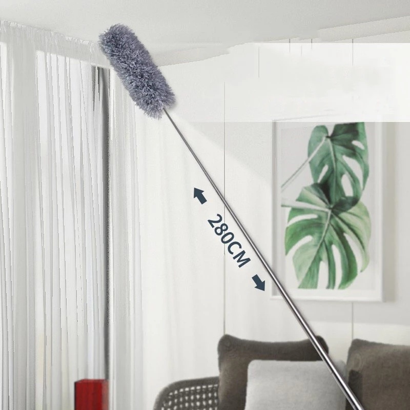 Chổi Quét Bụi Bằng Sợi Micro / Thép Không Gỉ Có Thể Thu Gọn 280cm Tiện Dụng Cho Gia Đình