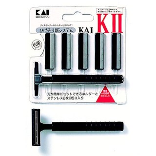 Set dao cạo 2 lưỡi kép KAI KAI (1 thân, 5 lưỡi)