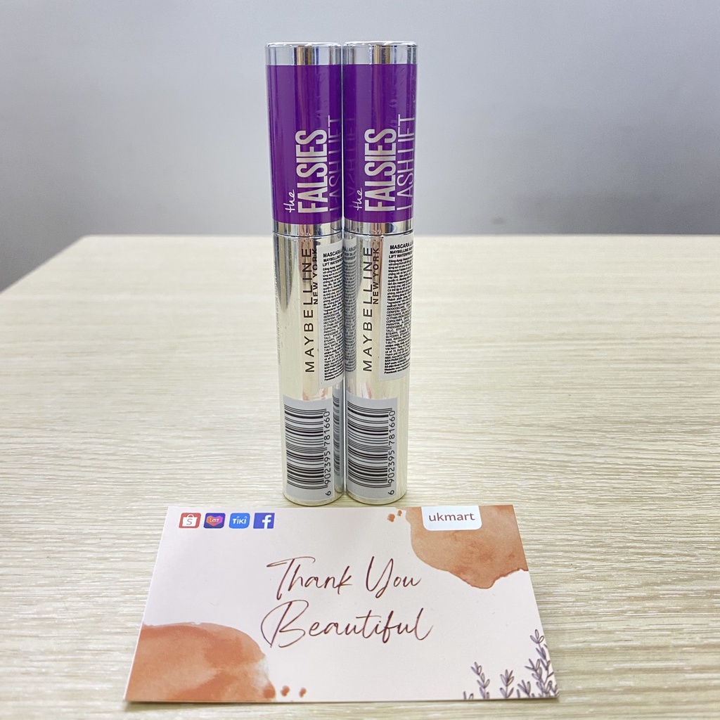 Mascara Uốn Mi, Làm Dài Và Dày Mi Tức Thì Maybelline The Falsies Lash Lift Waterproof - Very Black 8.6ml