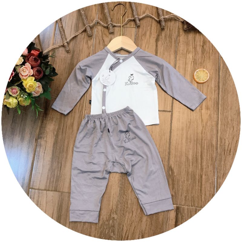 Set 3 bộ dài tay, quần đáp đũng vải thun lạnh pettit Sài Gòn cho bé sơ sinh ( Nhiều mẫu )