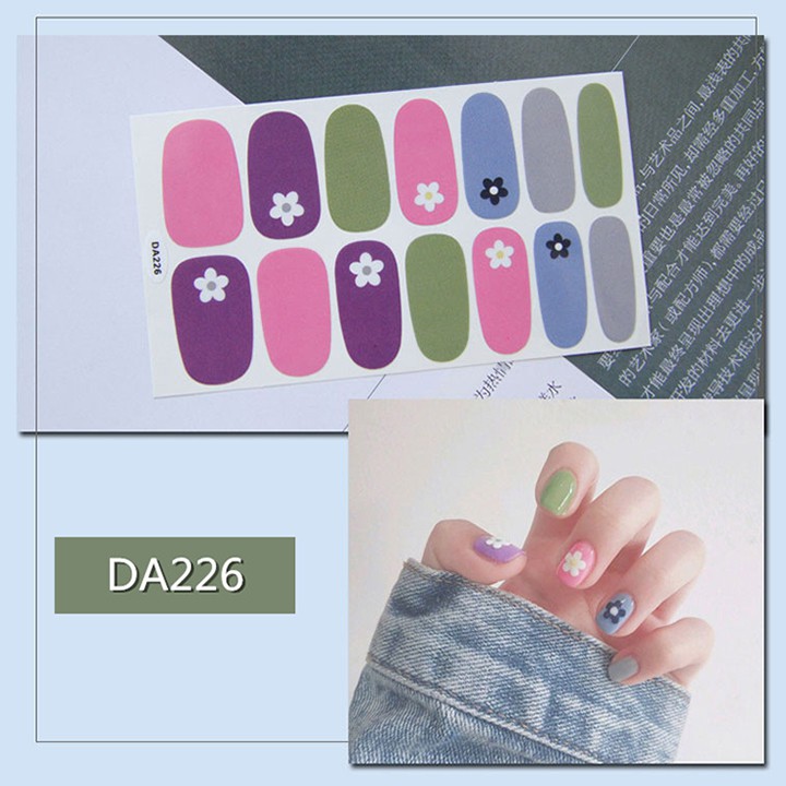 Nail Wraps Set Dán móng tay 14 miếng nhiều mẫu DA221-240