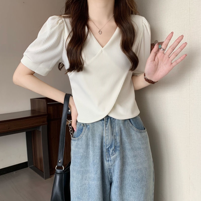 COZOK Áo Thun Ngắn Tay Cổ Chữ V Thời Trang Cá Tính