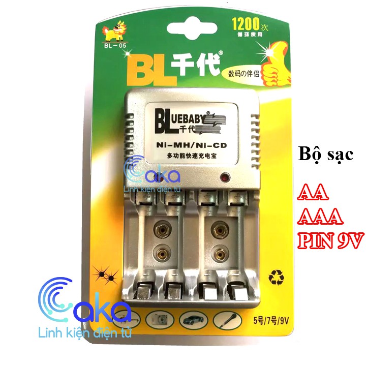 Bộ sạc pin AA-AAA-PIN 9V BL-05