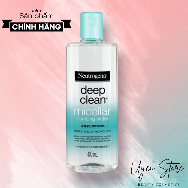 Nước Tẩy Trang Neutrogena Deep Clean Micellar Purifying Water Làm Sạch Da 400ml Date 2025