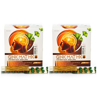 (CHÍNH HÃNG) COMBO 2 HỘP VIÊN UỐNG GINKMAT HK HỖ TRỢ BỔ NÃO SÁNG MẮT 100 VIÊN
