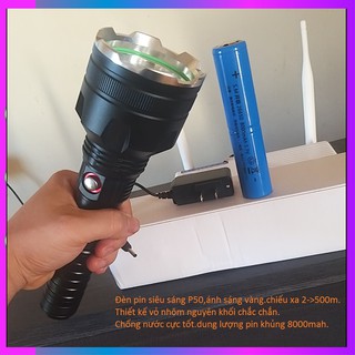 Đèn Pin Siêu Sáng P50.ánh Sáng Vàng Tiện Ich.pin khỏe -chiếu xa