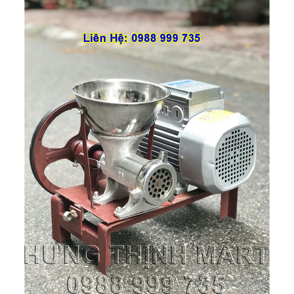 Máy đùn thịt, cua, cá, xương cối 12cm, motor 1,1kw siêu khỏe