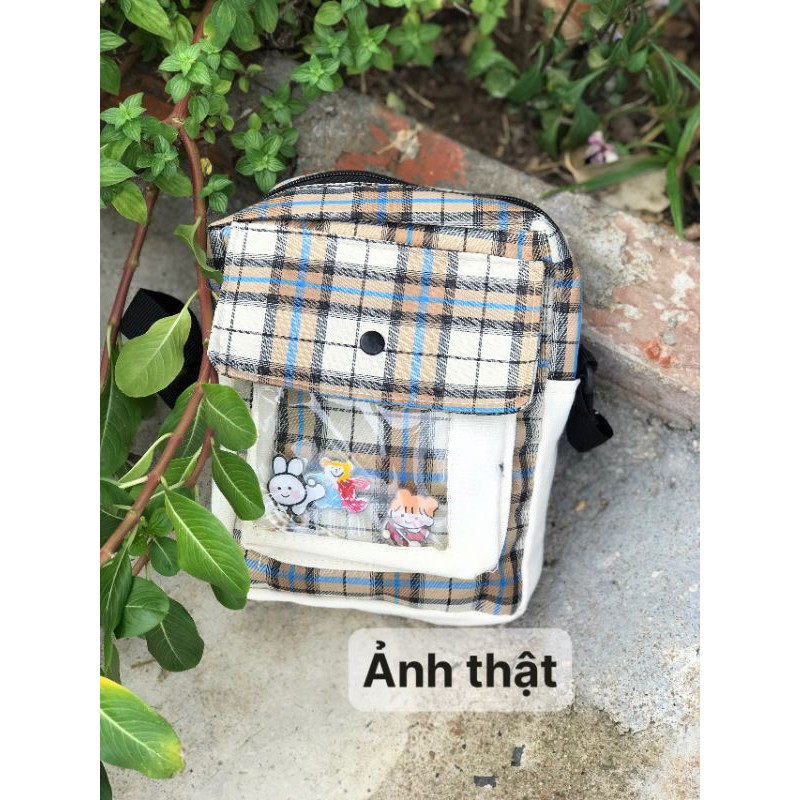 TÚI ĐEO CHÉO CARO PHỐI TÚI TRONG