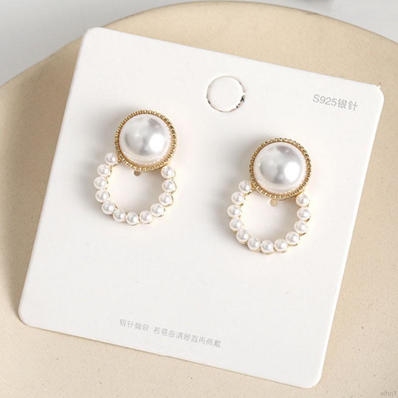 New Fashion Sweet Silver Needle Korea Simple And Versatile Pearl Elegant And Generous Earrings