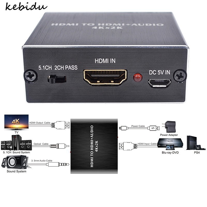 Đầu Chuyển Đổi Hdmi Audio Sang Hdmi Optical Toslink Spdif + 3.5Mm