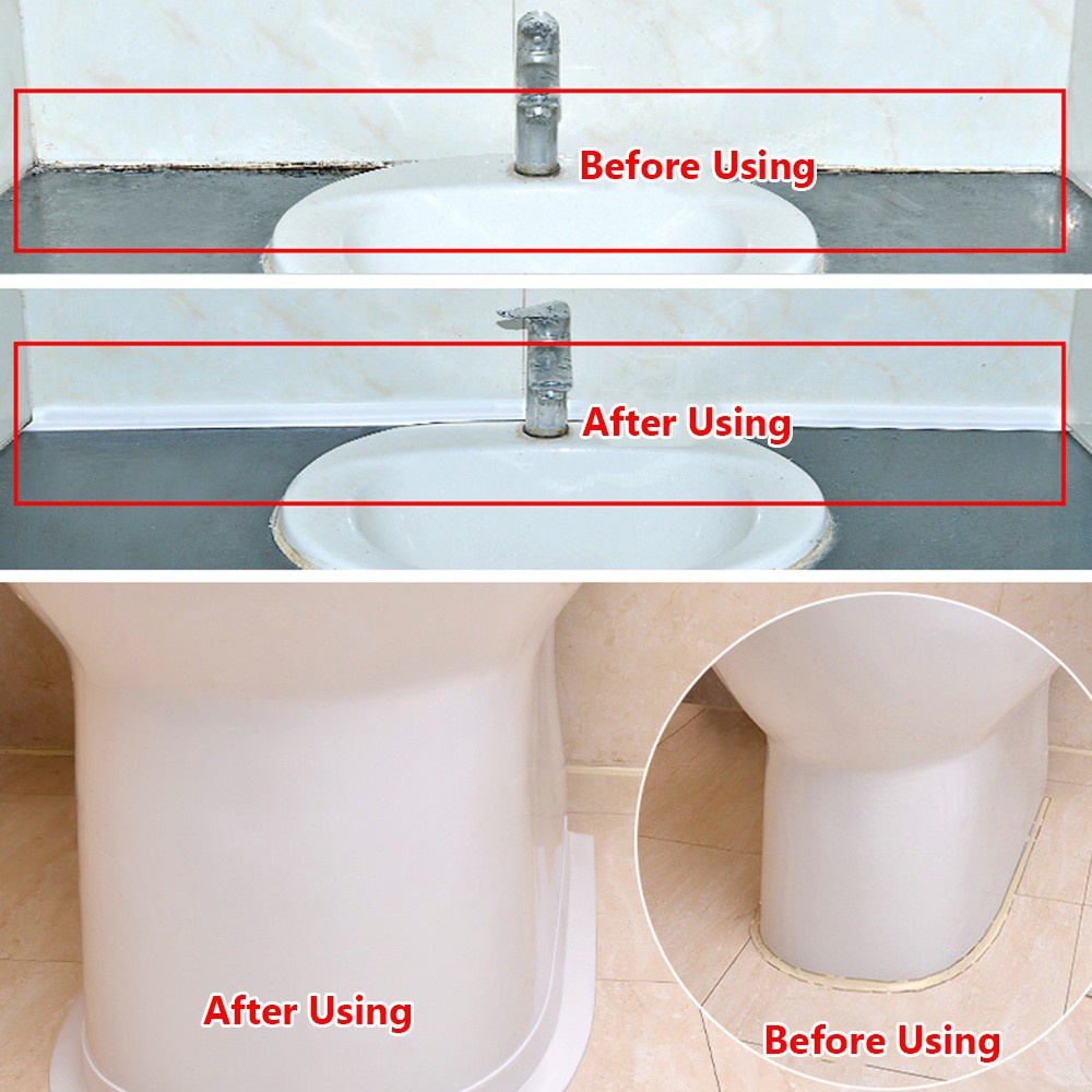 CONOPERY Cuộn Băng Keo Pvc 3.2m Chống Thấm Nước Tự Dính Viền Bồn Rửa Nhà Bếp / Phòng Tắm Nhiều Màu