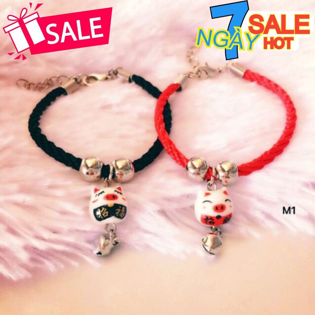 Combo 5 vòng tay heo sứ cực xinh