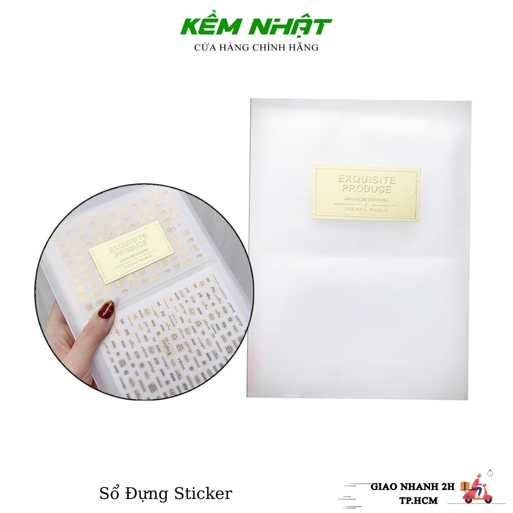 Sổ Đựng Sticker Dán Móng, Phụ kiện sổ sicker , sổ đựng sticker trong suốt