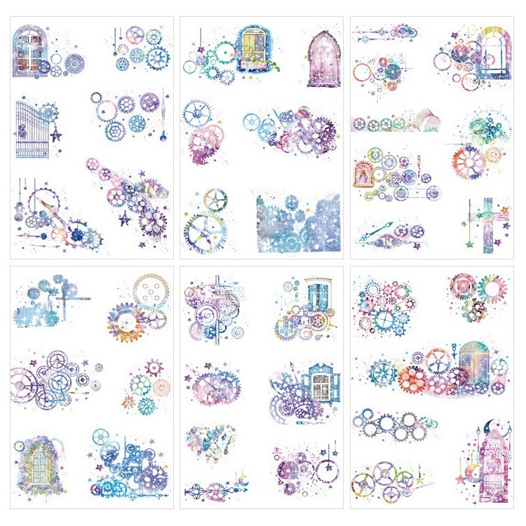 Set 6 tờ sticker trang trí planner STG081