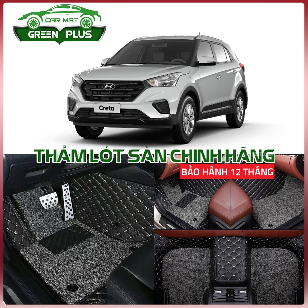 Thảm lót sàn ô tô 6D xe Hyundai Creta 2022 chống nước, không mùi, phủ kín 90% sàn xe