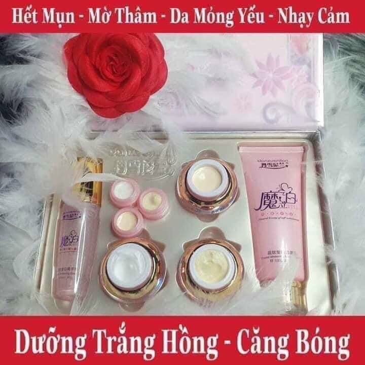 (Xã kho)bộ kem hoàng cung hồng 5in1 dưỡng da mờ nám