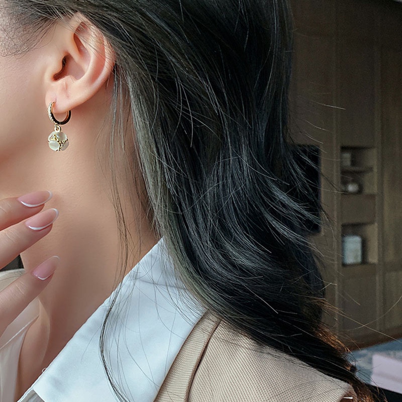 Bông Tai Đính Đá Opal JP5