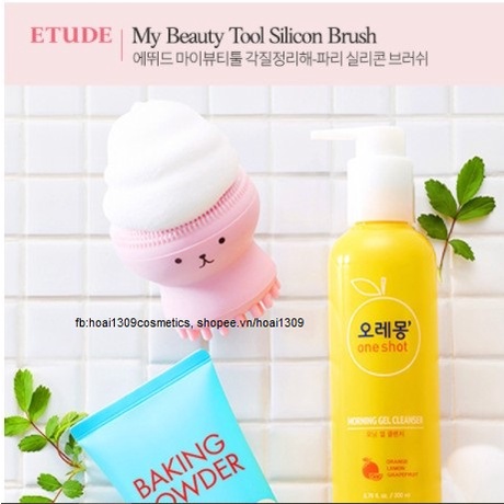 Cọ Rửa Mặt Bạch Tuộc Etude House My Beauty Tool Exfoliating Jellyfish Silicon Brush, kèm bill web