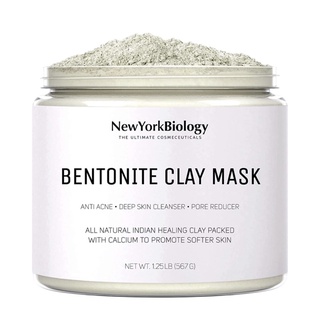 Mặt nạ đất sét giảm mụn và nhờn New York Biology Bentonite Clay Deep Pore Cleanser Indian Healing Mask 567g USA