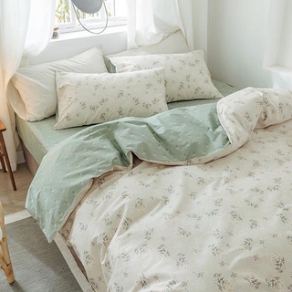 Bộ chăn ga gối Cotton Living 100% Nhànhím_Bedding đủ size giường nệm
