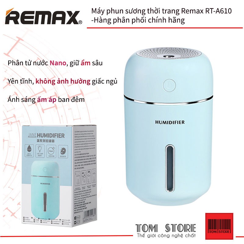 Máy phun sương giúp không khí trong lành -REMAX RT-A610 -Hàng phân phối chính hãng