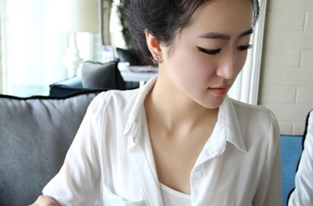 Bông tai rời đính hạt xoè đa sắc