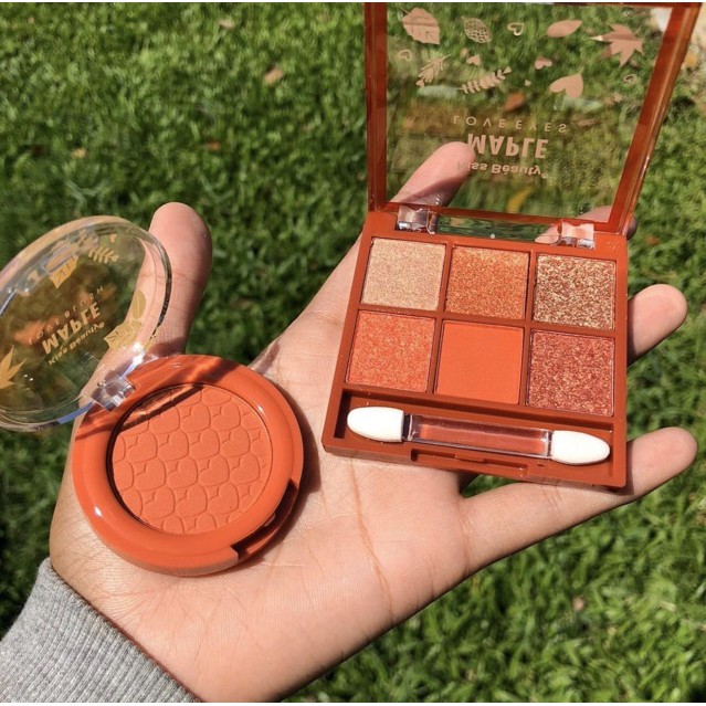 Full Set Trang Điểm Kiss Beauty Maple Suite 7 Sản Phẩm: 5 Thỏi Son + 1 Bảng Phấn Mắt 6 Ô + 1 Phấn Má | BigBuy360 - bigbuy360.vn