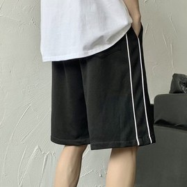 Quần short/ sooc nam nữ  ống rộng sọc trắng outfits unisex quần đùi thể thao năng động thoải mái cho mùa hè QS14 | BigBuy360 - bigbuy360.vn