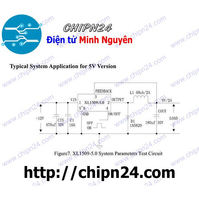 [2 CON] IC XL1509-5V SOP-8 (SMD Dán) (XL1509 1509 5V)